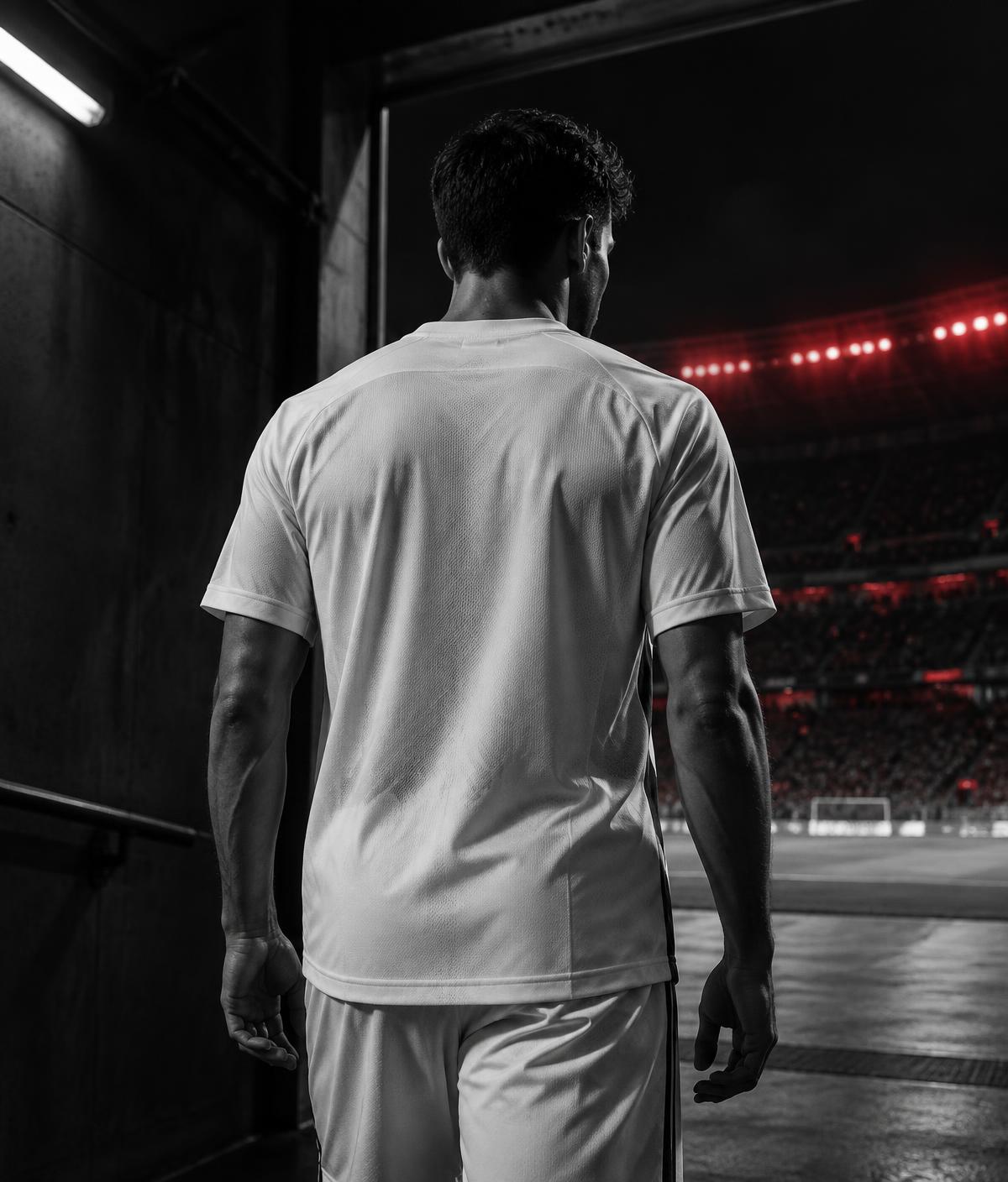 Back of a customizable football jersey